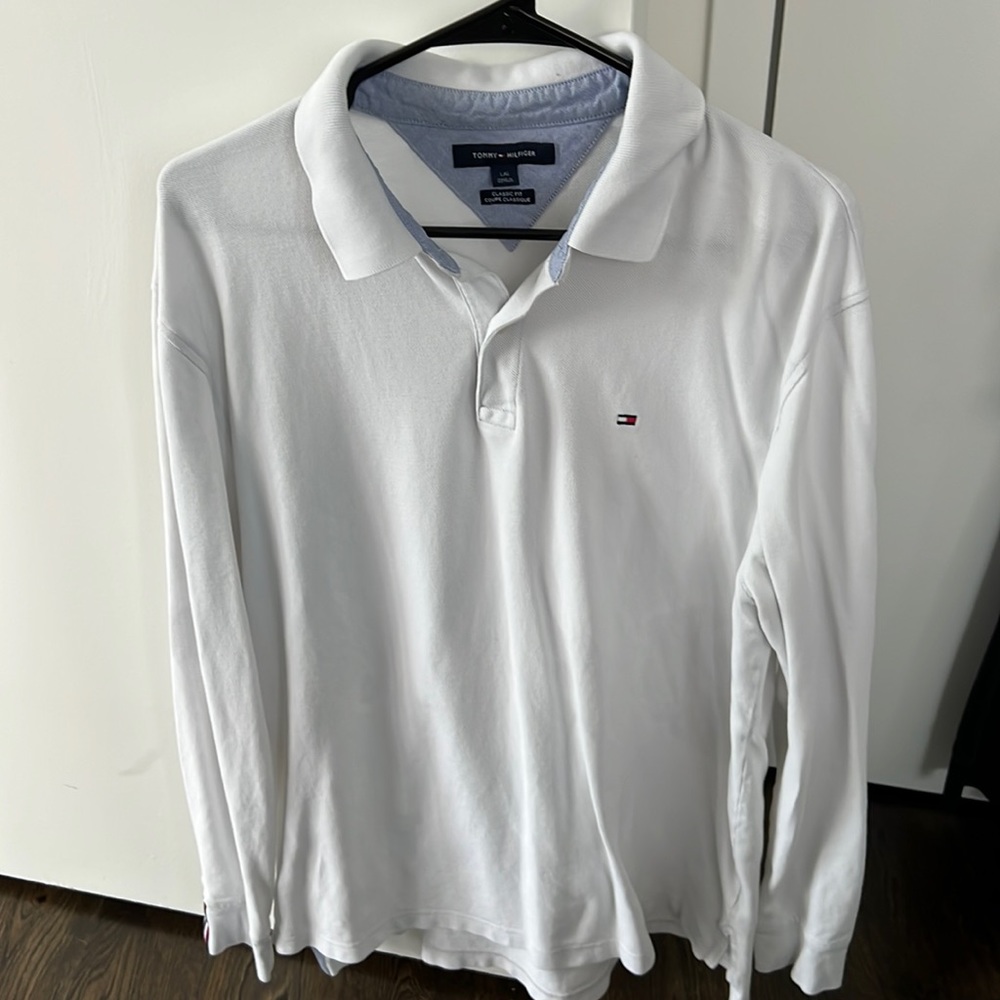Mens Tommy Hilfiger long sleeve polo